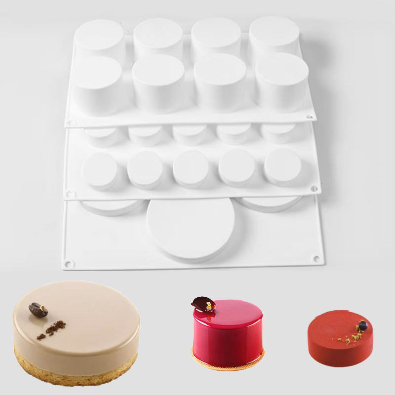 Soap Making Ideas - ทรงกระบอก French Mousse เค้กแม่พิมพ์ซิลิโคนช็อกโกแลต Mould เกรดอาหารครัวเบเกอรี่เครื่องมือสบู่แม่พิมพ์ขนมหวานทําเครื่องมือ