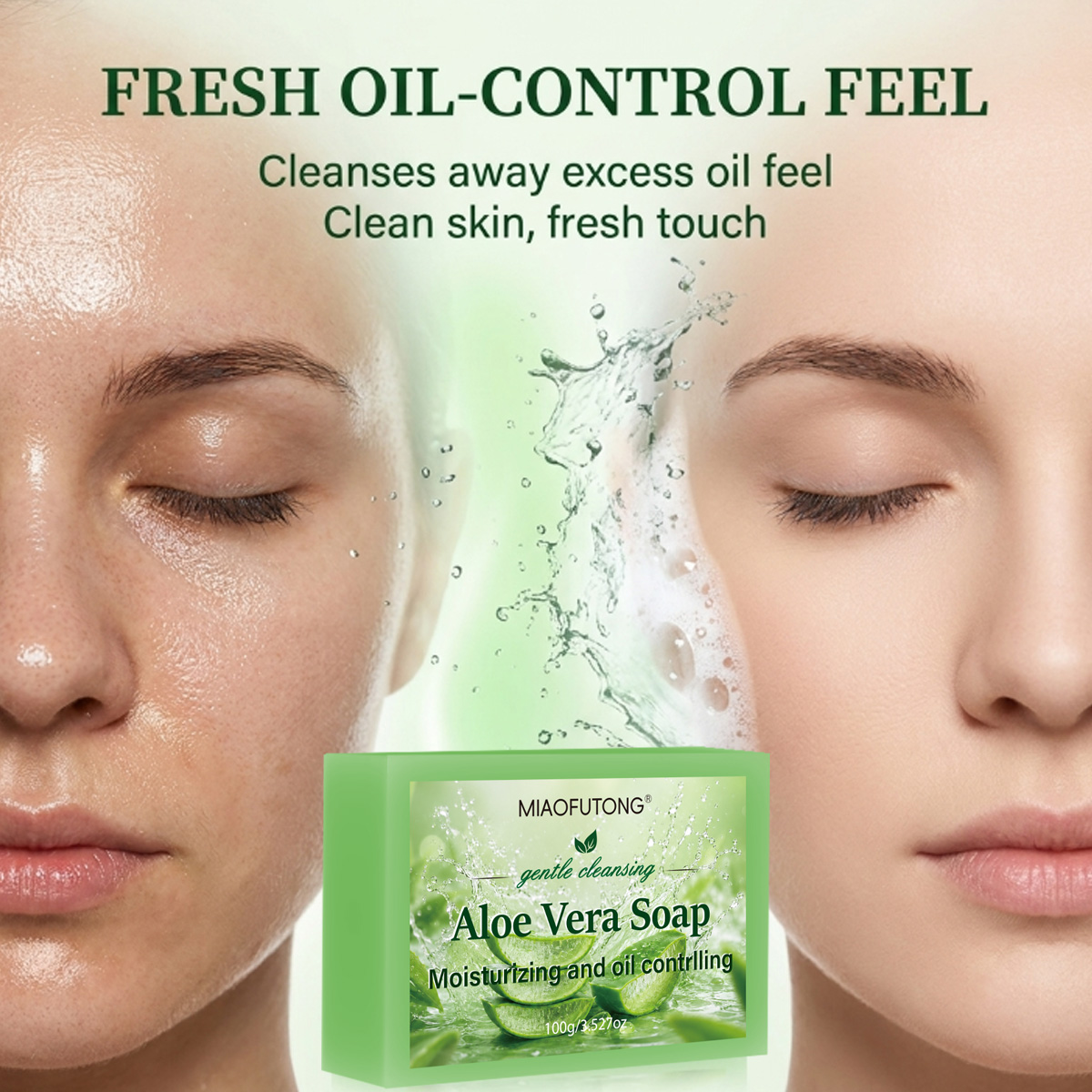 Castor Oil Soap - สบู่น้ำมันหอมระเหยอโลเวร่า 4 อิน 1 ผลิตด้วยมือ ช่วยเพิ่มความชุ่มชื้น
