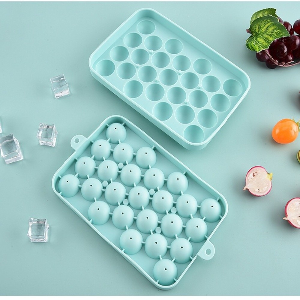 Natural Making Soap - แม่พิมพ์ซิลิโคนรูปองุ่น 25 ช่อง รูปทรงกลม สำหรับทำสบู่แฮนด์เมด แม่พิมพ์น้ำแข็งแบบยืดหยุ่น