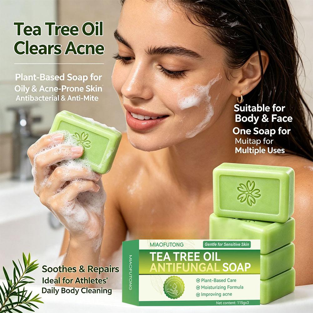 3 ชิ้นสบู่น้ำมันทีทรีสบู่ทำมือ - Castor Oil Soap บทวิจารณ์และราคา