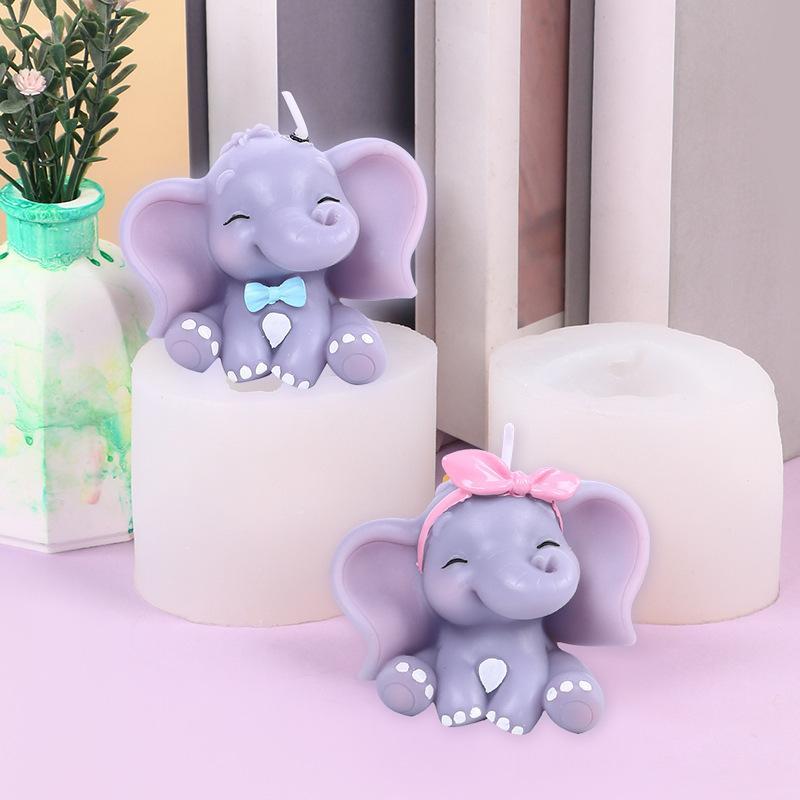 แม่พิมพ์เทียนซิลิโคนรูปช้าง 3  - Natural Making Soap บทวิจารณ์และราคา