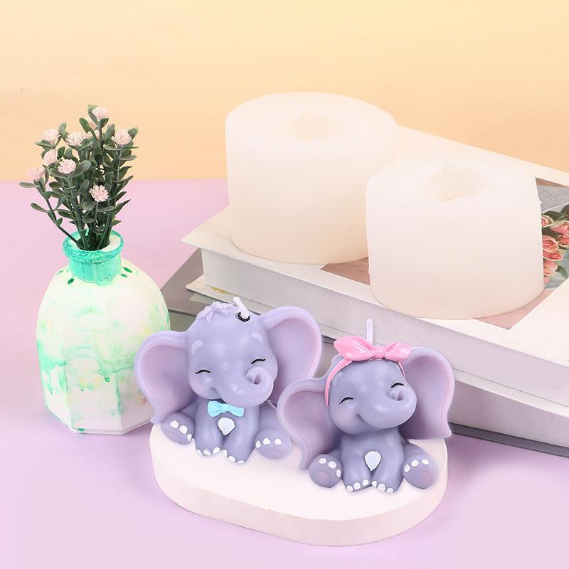 แม่พิมพ์เทียนซิลิโคนรูปช้าง 3  - Natural Making Soap บทวิจารณ์และราคา