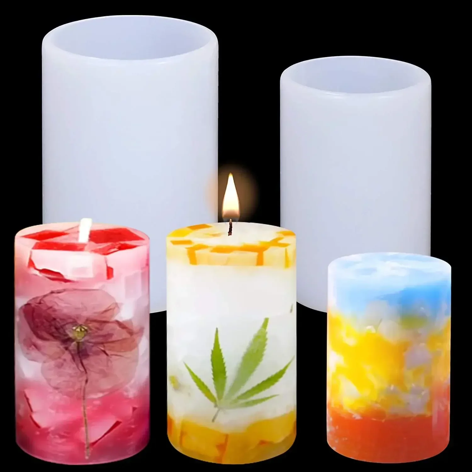 3D รูปทรงกระบอกเทียนแม่พิมพ์ซิ - Soap Making Homemade บทวิจารณ์และราคา