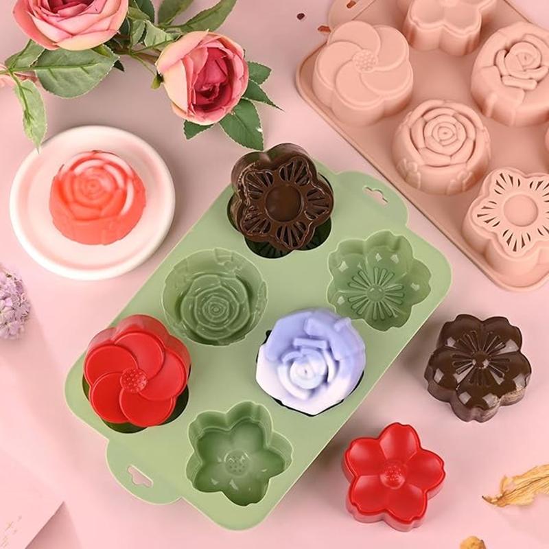 แม่พิมพ์ซิลิโคนรูปดอกไม้ SU, 6 - Soap Making Homemade บทวิจารณ์และราคา