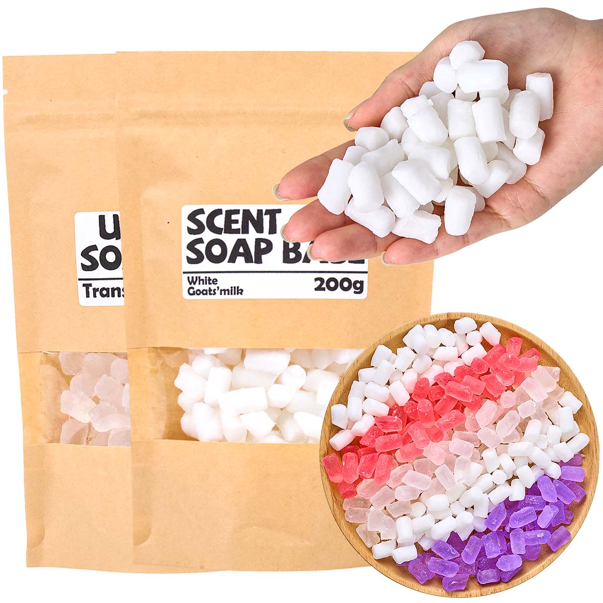 สบู่เบสสี 200 กรัม สำหรับทำสบู - Soap Making Glycerin Base บทวิจารณ์และราคา