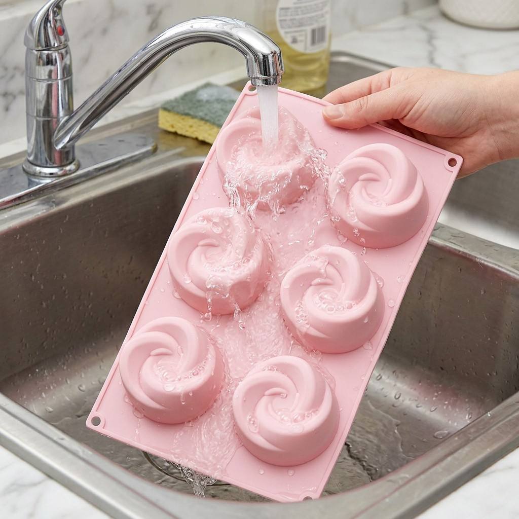 แม่พิมพ์ซิลิโคนรูปดอกกุหลาบ 6  - Natural Making Soap บทวิจารณ์และราคา