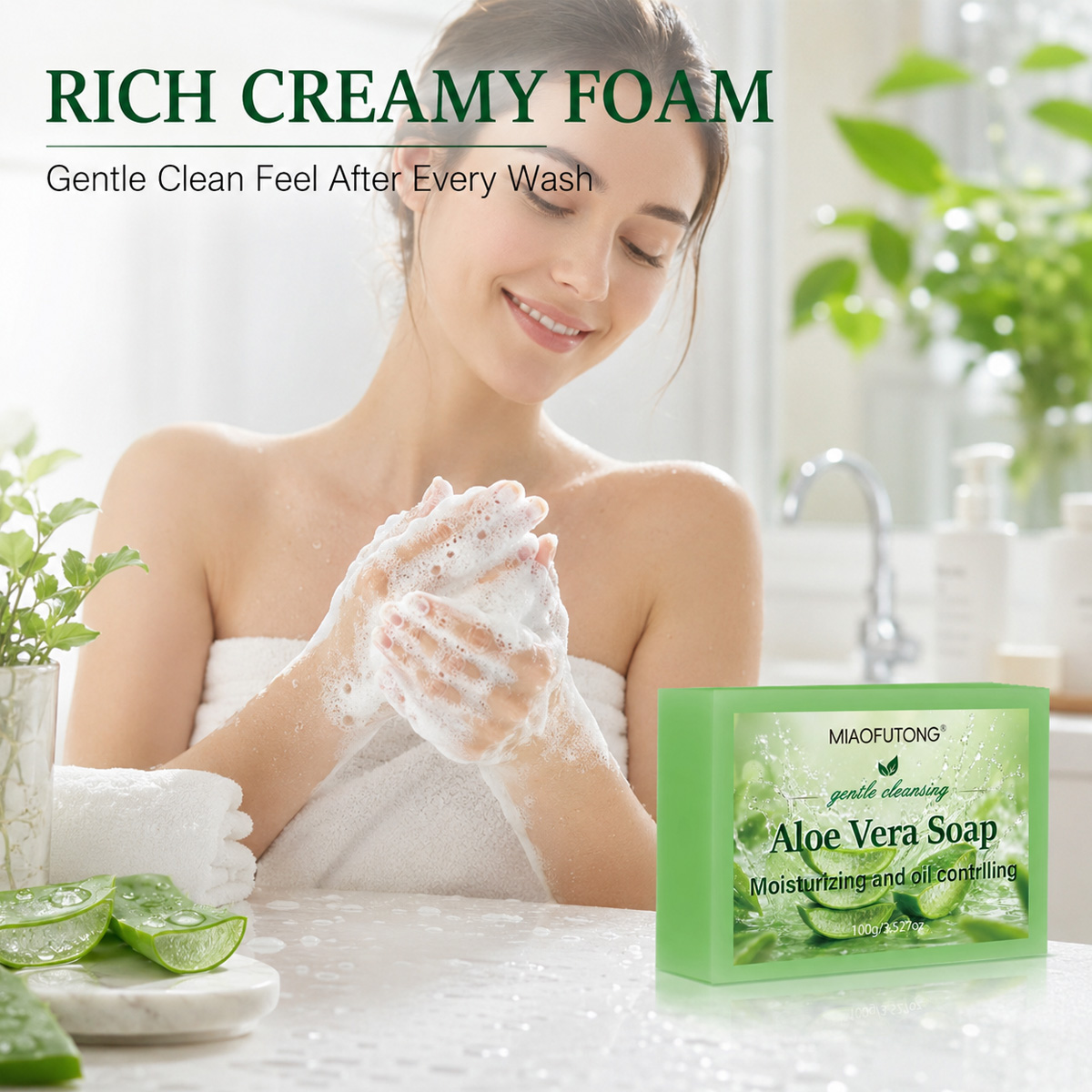 สบู่น้ำมันหอมระเหยอโลเวร่า 4 อ - Castor Oil Soap บทวิจารณ์และราคา