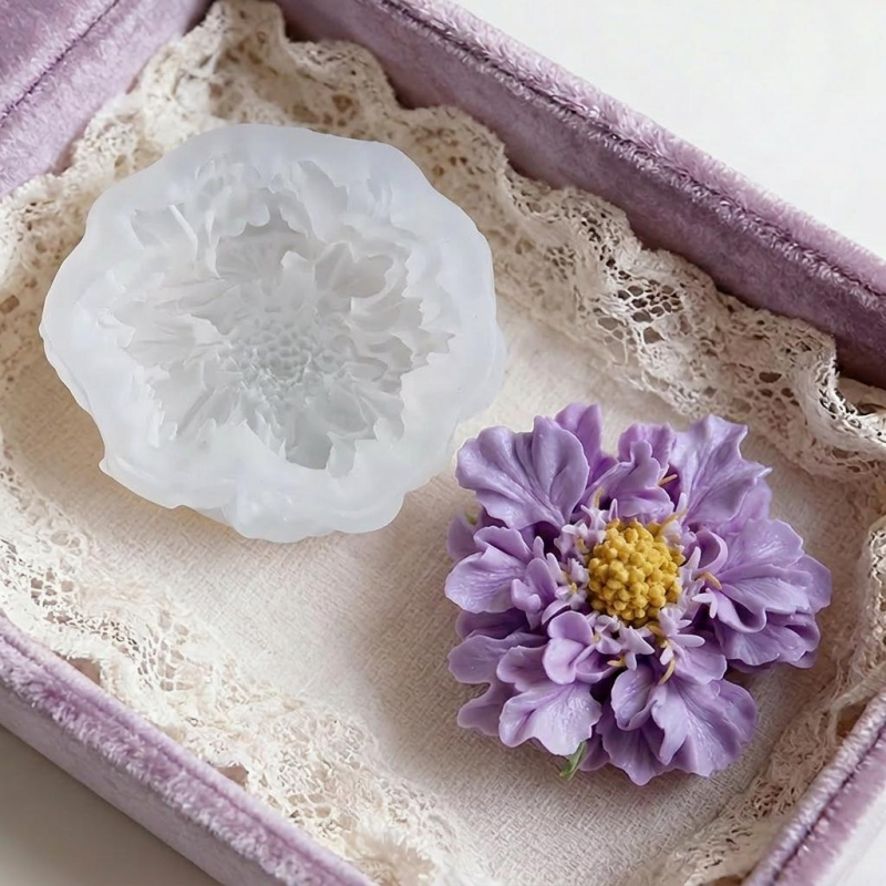 แม่พิมพ์ซิลิโคนรูปดอกไม้สีฟ้าแ - Natural Making Soap บทวิจารณ์และราคา